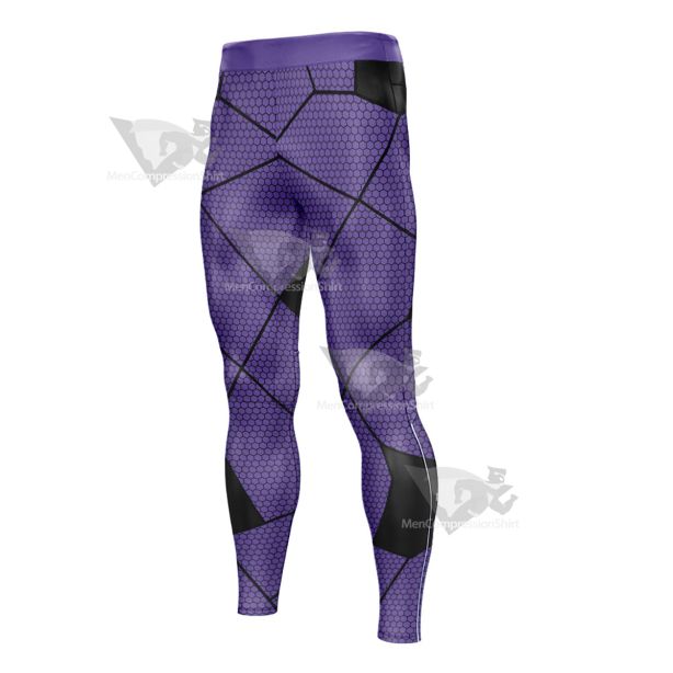 Demon Slayer Kokushibo Purple And Black Mens Compression Legging