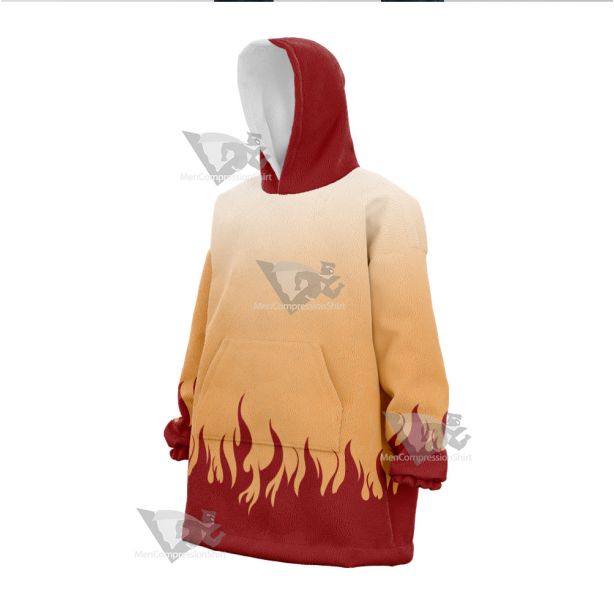 Demon Slayer Kyojuro Rengoku Snug Oversized Blanket Hoodie