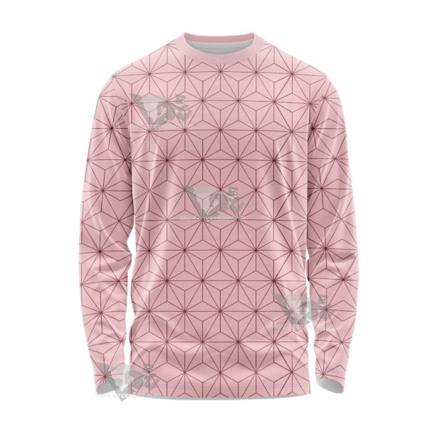 Demon Slayer Nezuko Pink Long Sleeve Shirt