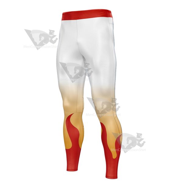 Demon Slayer Rengoku White Men Compression Legging