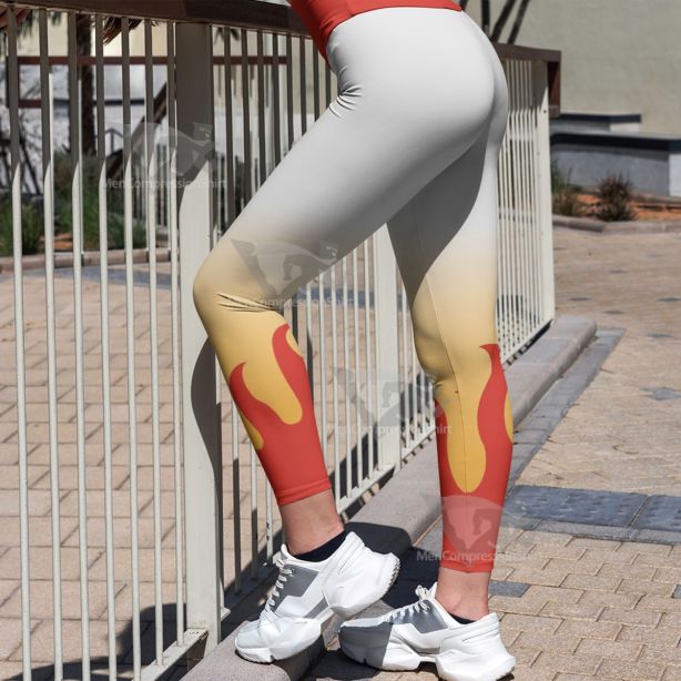 Demon Slayer Rengoku White Women Compression Legging