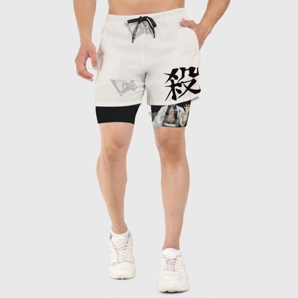 Demon Slayer Sanemi Shinazugawa Men Compression Gym Short