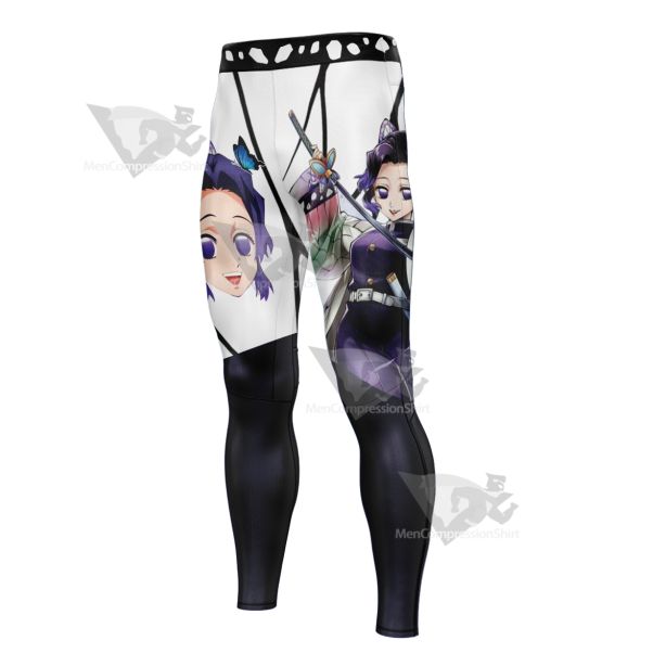 Demon Slayer Shinobu Kocho Anime Purple Men Compression Legging