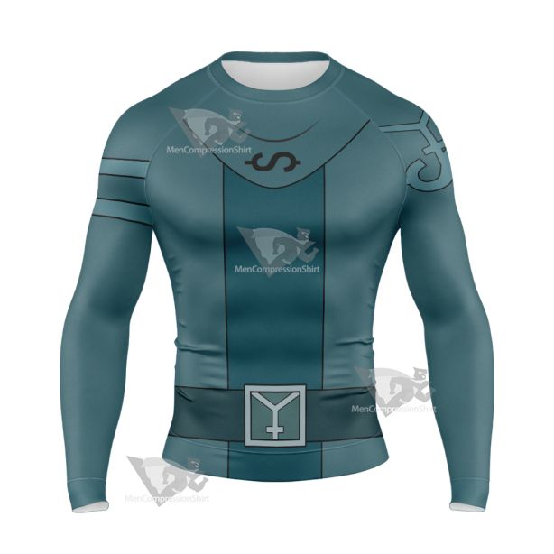 Di Gata Adam Blue Cosplay Long Sleeve Compression Shirt