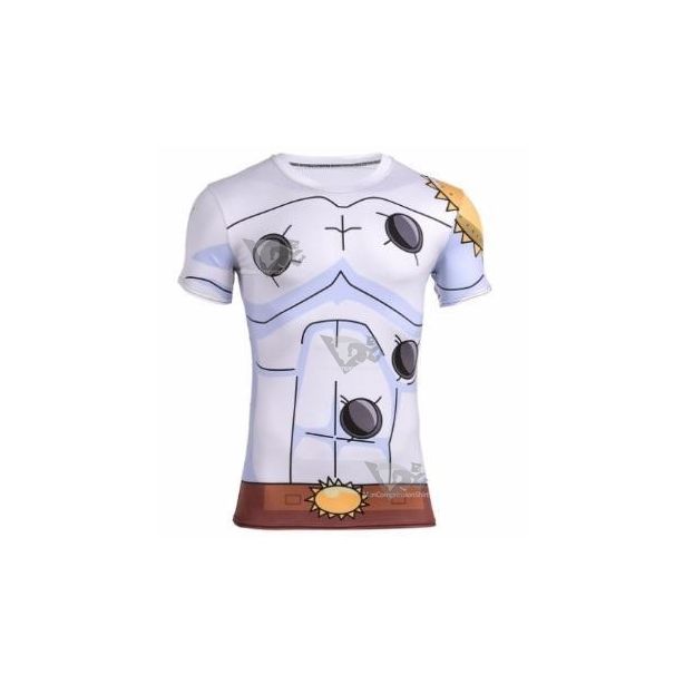 Digimon Angemon Short Sleeve Compression Rash Guard