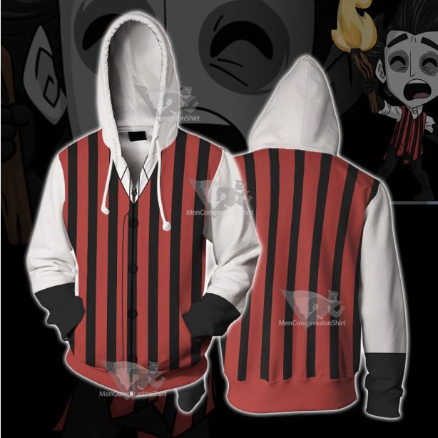 Dont Starve Wilson Red Cosplay Zip Up Hoodie