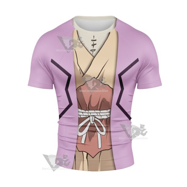 Dr Stone Gen Asagiri Short Sleeve Compression Shirt