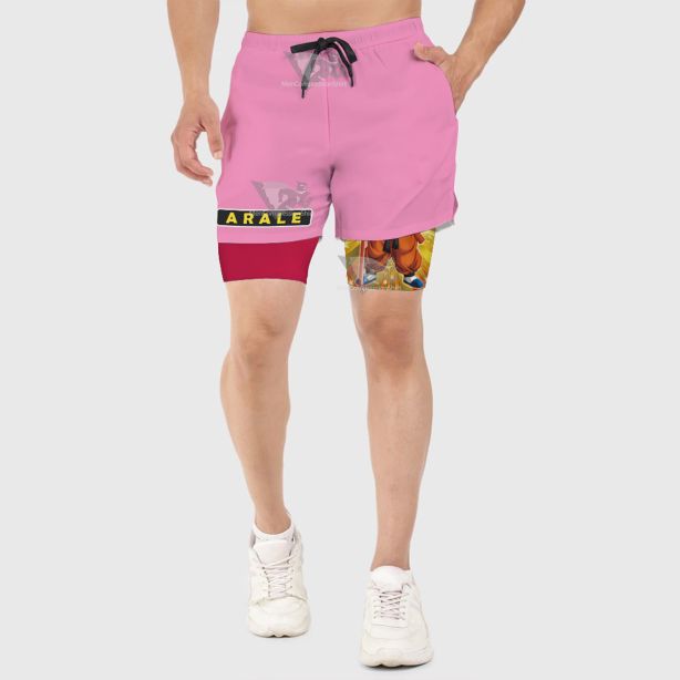 Dragon Ball Arale Pink Men Compression Gym Short