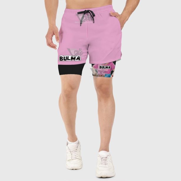 Dragon Ball Bulma Pink Men Compression Gym Short