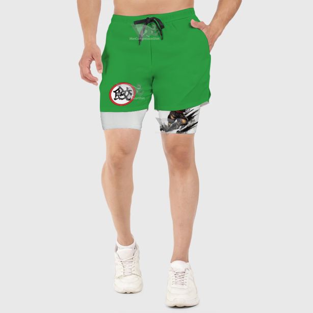 Dragon Ball Chiaotzu Green Men Compression Gym Short