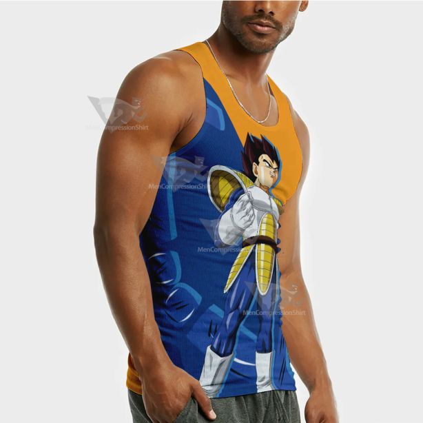 Dragon Ball Goku And Vegeta Ki Blast Sleeveless Compression Shirt