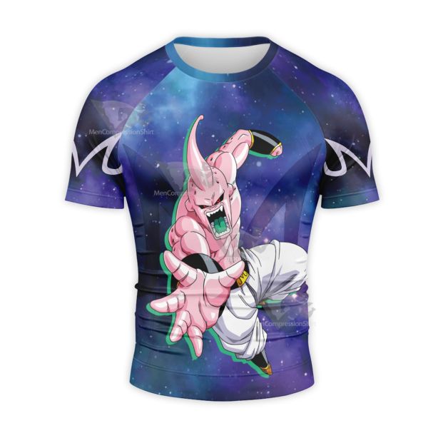 Dragon Ball Majin Buu Galaxy Short Sleeve Compression Shirt