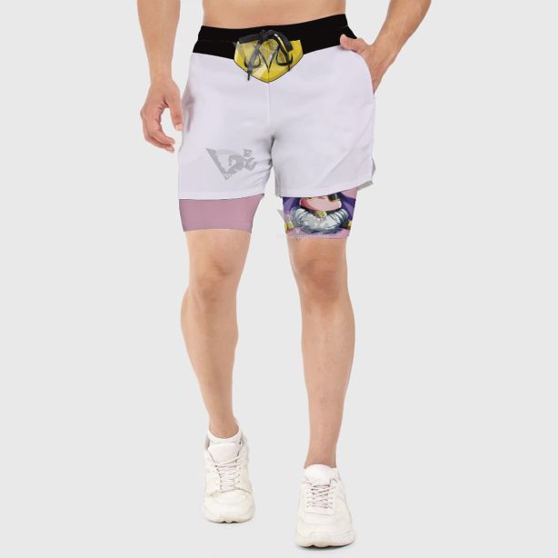 Dragon Ball Majin Buu White Men Compression Gym Short