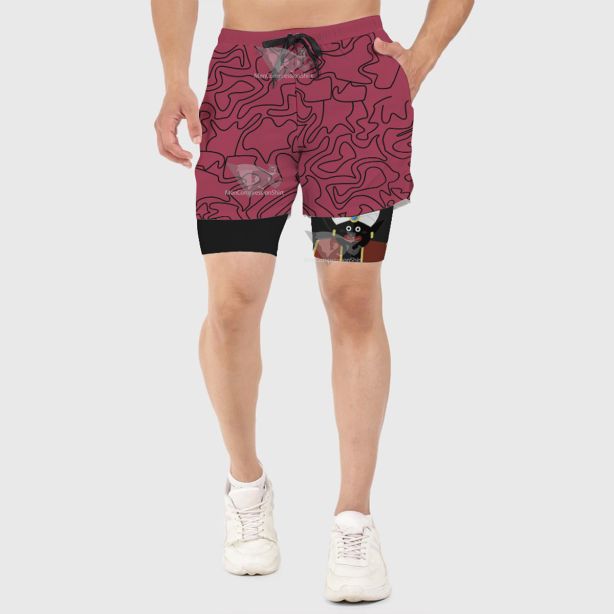 Dragon Ball Mr Popo Red Men Compression Gym Short