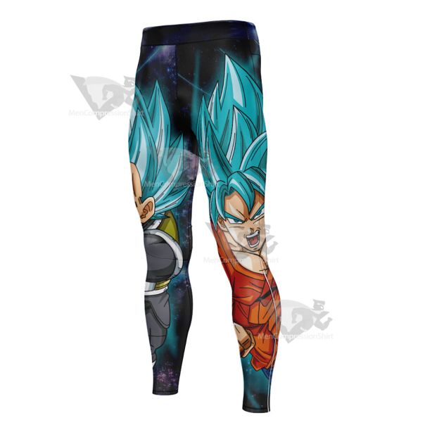 Dragon Ball Son Gokuu And Vegeta Black Mens Compression Legging