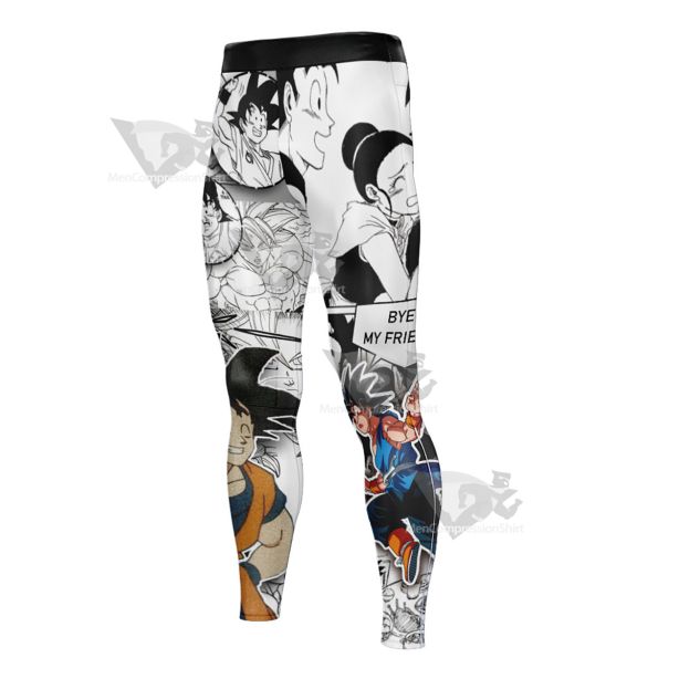 Dragon Ball Son Gokuu White Mens Compression Legging