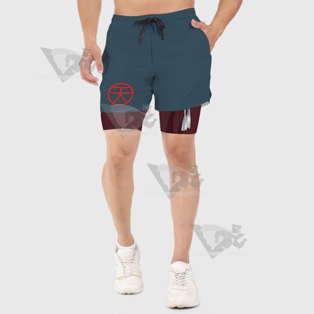 Dragon Ball Tenshinhan Grey Men Compression Gym Short