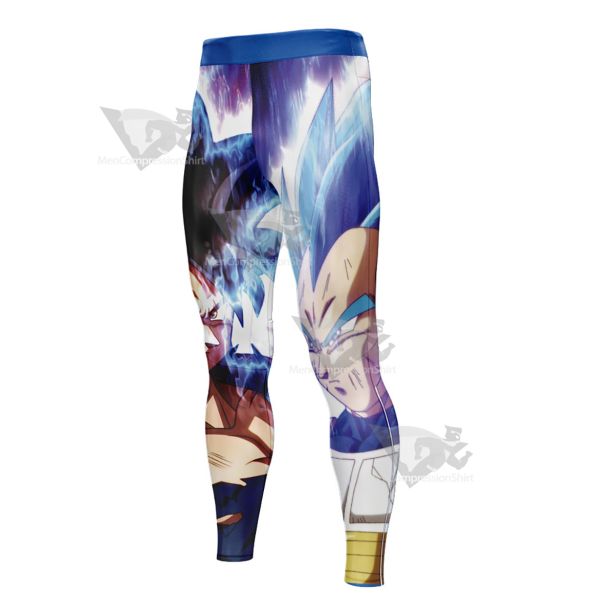 Dragon Ball Vegeta And Son Gokuu Blue Mens Compression Legging