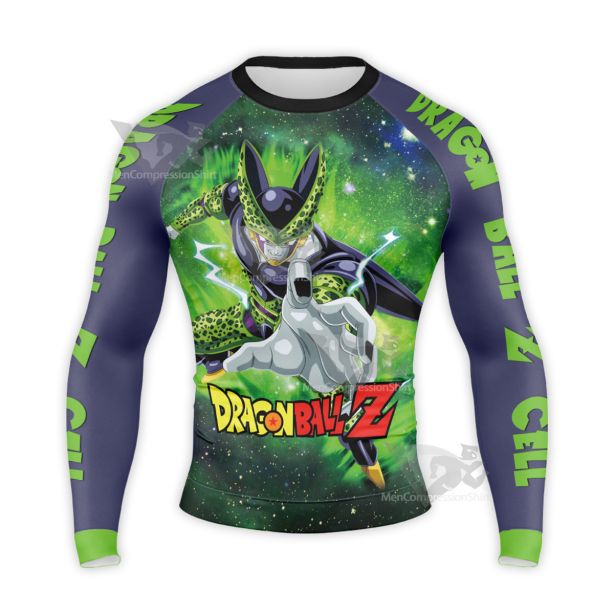 Dragon Ball Z Cell Green Long Sleeve Compression Shirt