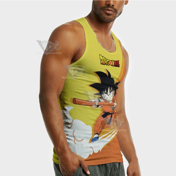 Dragon Ball Z Goku Cloud Yellow Sleeveless Compression Shirt