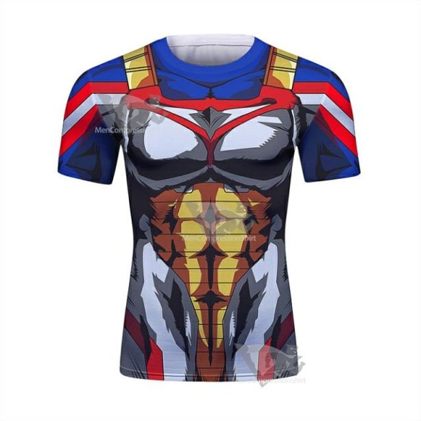 Dragon Ball Z My Hero Academia All Mighty Vegeta Short Sleeve Elite Rashguard