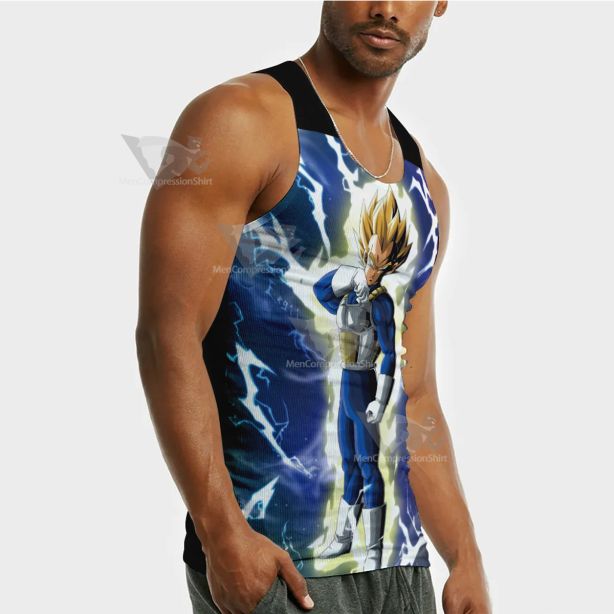 Dragon Ball Z Saiyan Vegeta Blue Sleeveless Compression Shirt