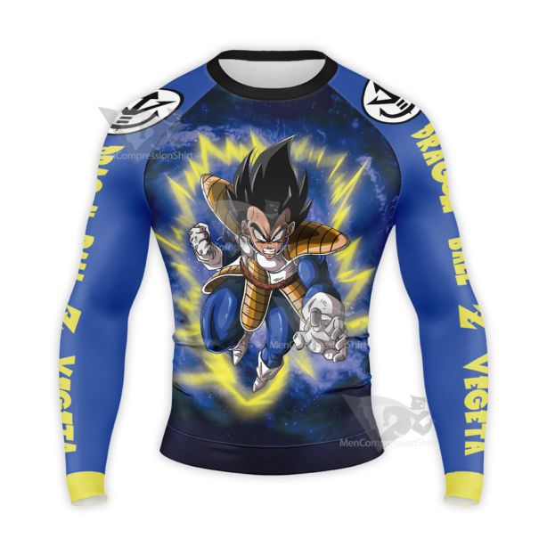 Dragon Ball Z Vegeta First Blue Long Sleeve Compression Shirt