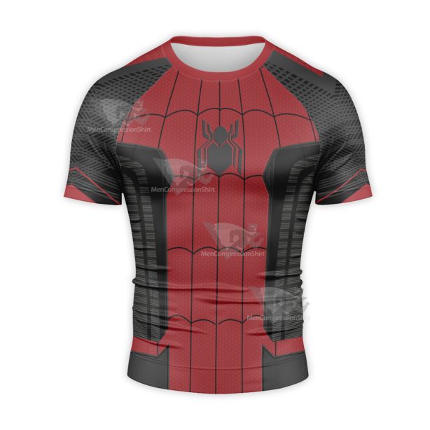 Far From Home Parker Red Suit Short Sleeve Compression Shirt