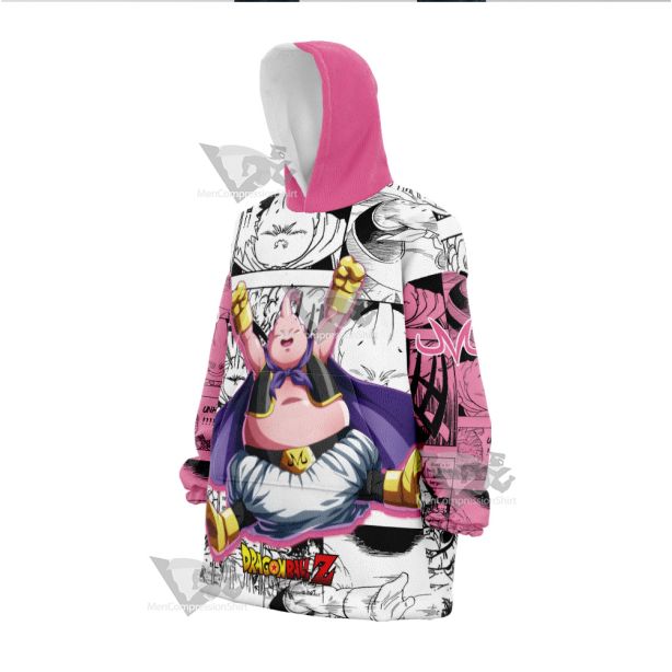 Fat Majin Buu Dragon Ball Pink Snug Oversized Blanket Hoodie