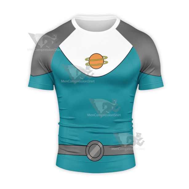 Final Space Quinn Ergon Blue Cosplay Short Sleeve Compression Shirt