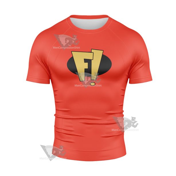 Freakazoid Red Cosplay Short Sleeve Compression Shirt