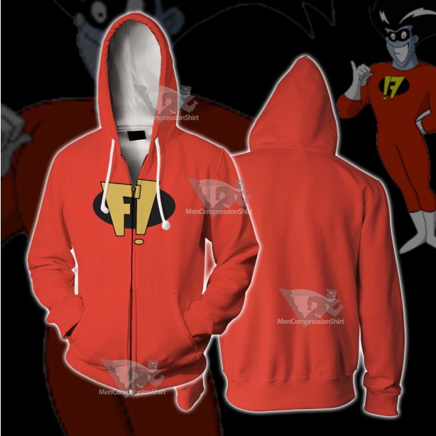 Freakazoid Red Cosplay Zip Up Hoodie