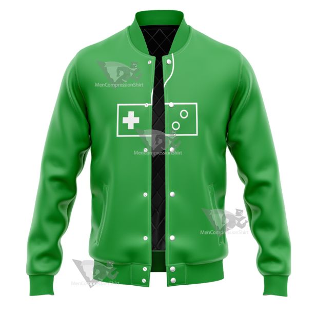 Glitch Techs High Five Green Cosplay Varsity Jacket