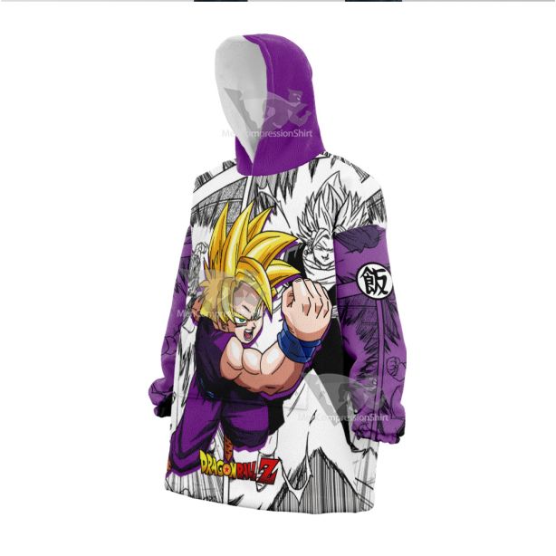 Gohan Super Saiyan Dragon Ball Snug Oversized Blanket Hoodie