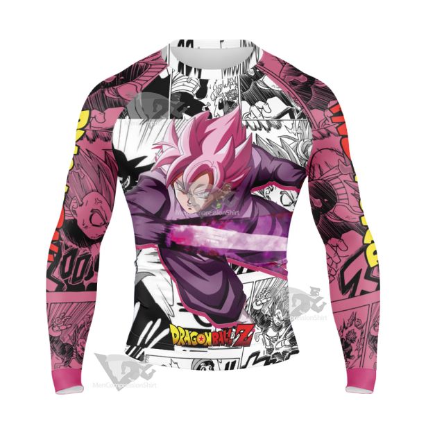 Goku Black Rose Dragon Ball Long Sleeve Compression Shirt