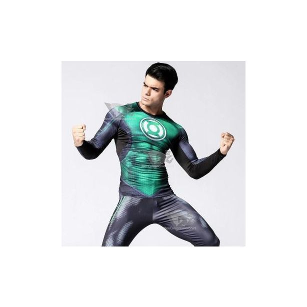 Green Lantern Premium Compression Long Sleeve Rash Guard