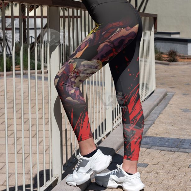 Gyutaro Demon Slayer Black Women Compression Legging