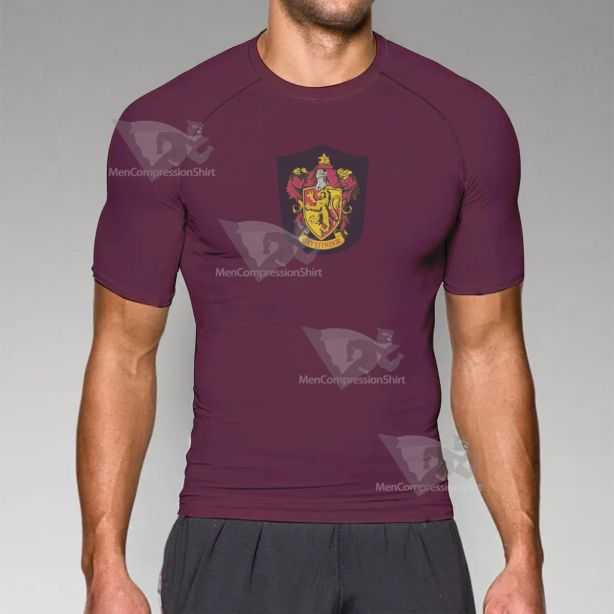 Harry Potter Gryffindor Hermione Red Short Sleeve Compression Shirt