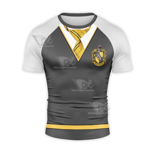 Harry Potter Hufflepuff Uniform Short Sleeve Compression Shirt