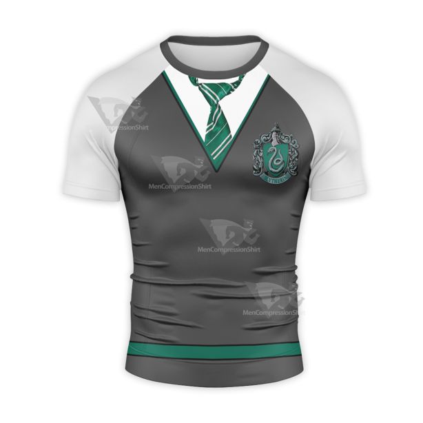 Harry Potter Slytherin Uniform Short Sleeve Compression Shirt