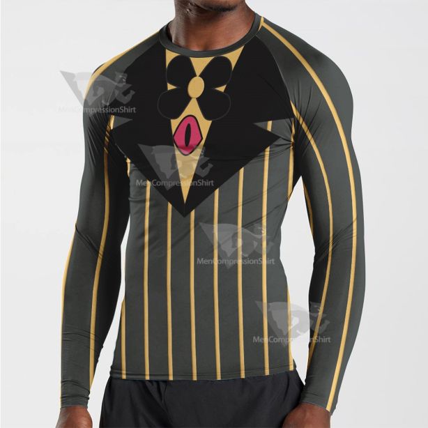 Hazbin Hotel Sir Pentious Black Long Sleeve Compression Shirt