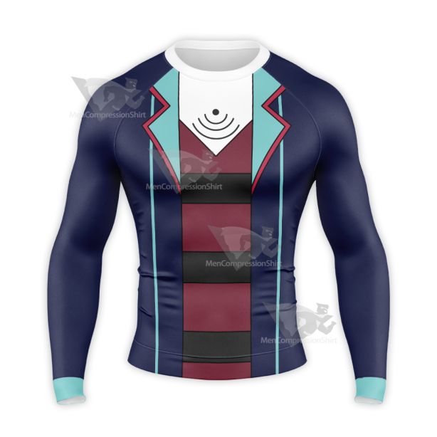 Hazbin Hotel Vox Red And Blue Cosplay Long Sleeve Compression Shirt