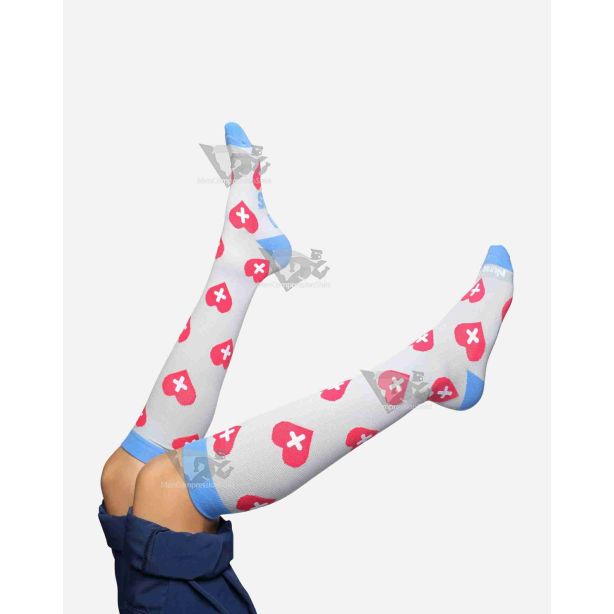 Hearts Compression Socks