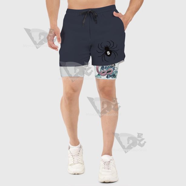 Hunter Murasaki Shizuku Black Men Compression Gym Short