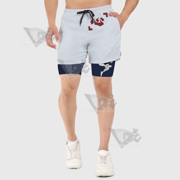 Hunter Netero Isaac White Men Compression Gym Short