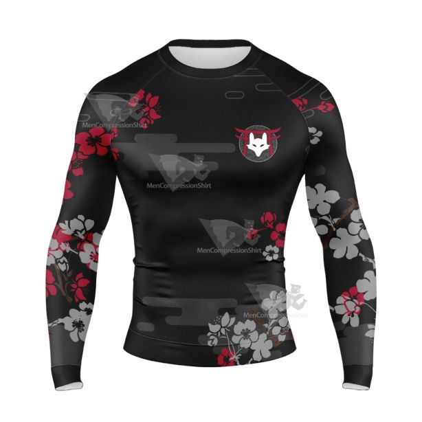 Inarizaki Foxes Black Long Sleeve Compression Shirt