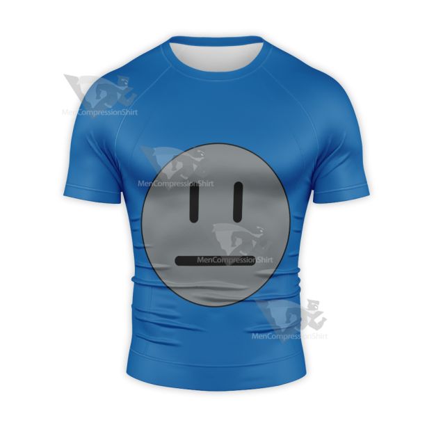 Invader Zim Dib Membrane Blue Cosplay Short Sleeve Compression Shirt