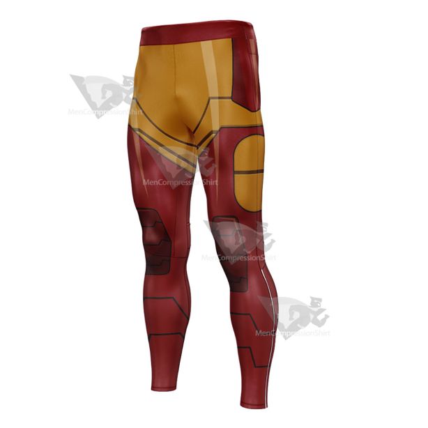 Iron Man Red And Yellow Mens Compression Legging