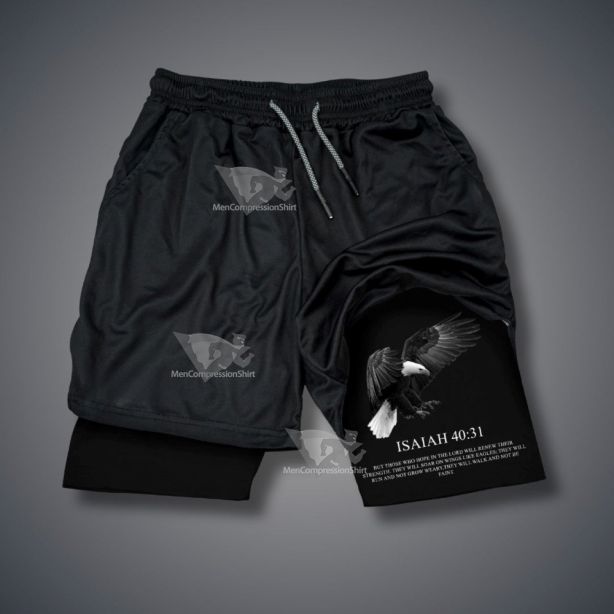 Isaiah 40 31 Eagle Performance Shorts