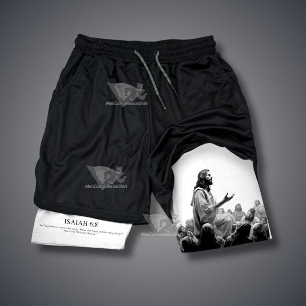 Isaiah 6 8 Jesus Performance Shorts